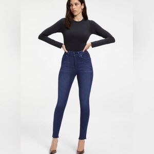 Good American Women's Skinny Jeans - Dark Blue